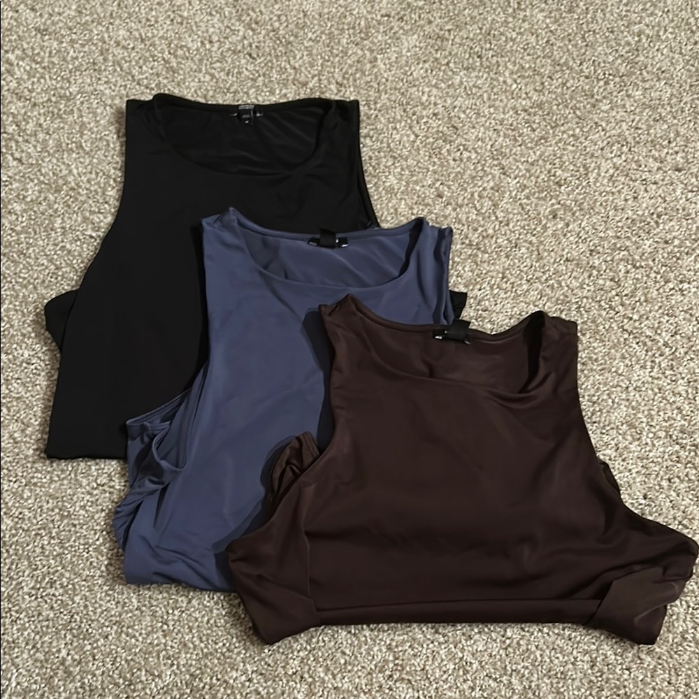 Women's Sleeveless Tops Bodysuit Express Contour - Black, Blue, and Brown